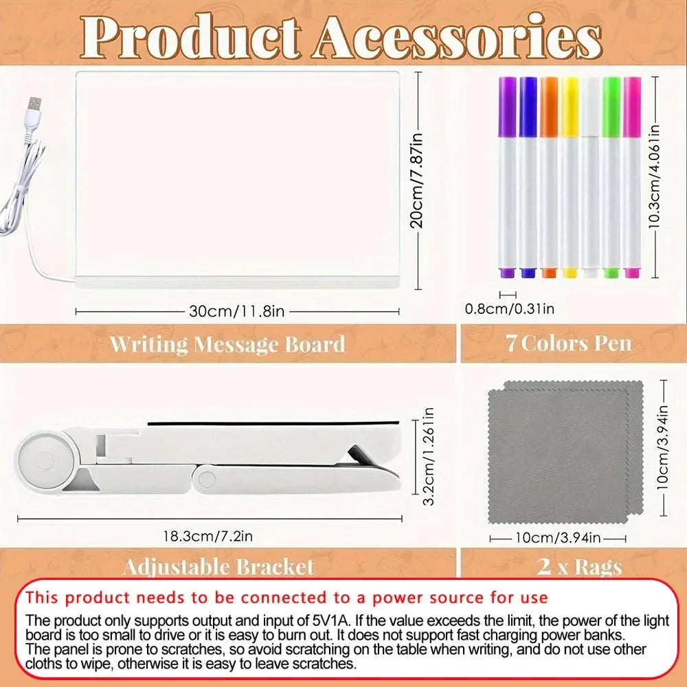 USB Powered LED Drawing Board