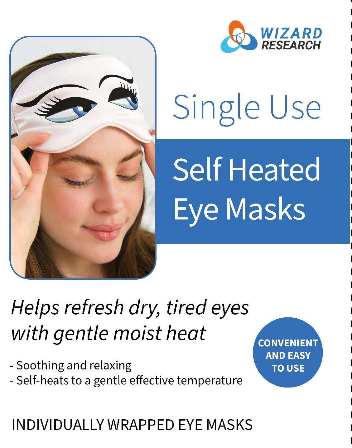 Heated Eye Masks Single Use - 10 Pack by Wizard Research